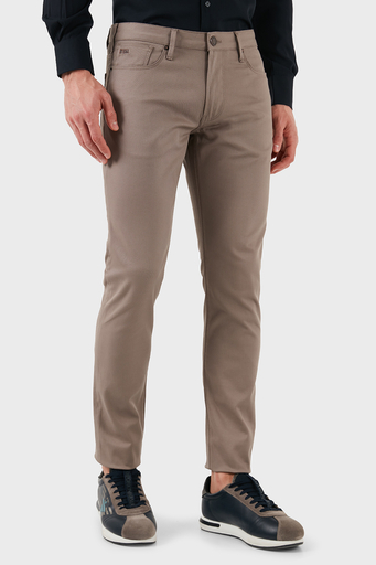 Emporio Armani Pamuklu Slim Fit Normal Bel Dar Paça Jeans Erkek Kot Pantolon EM000121 AF14122 U6107 VİZON - 4