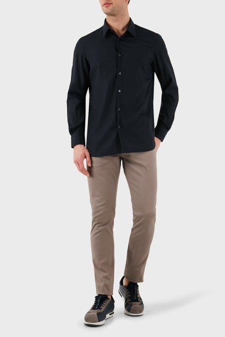 Emporio Armani Pamuklu Slim Fit Normal Bel Dar Paça Jeans Erkek Kot Pantolon EM000121 AF14122 U6107 VİZON - 2