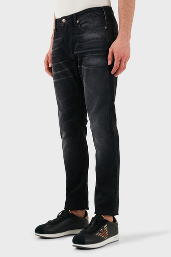 Emporio Armani Pamuklu Slim Fit Normal Bel Düz Paça Jeans Erkek Kot Pantolon EM000121 AF15101 M8001 GRİ - 3