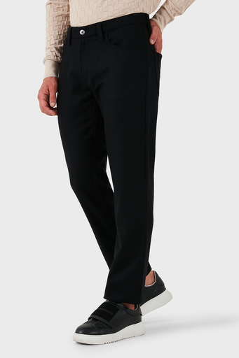 Emporio Armani Pamuklu Slim Fit Normal Bel Erkek Pantolon 6D1PJ5 1K68Z 0999 SİYAH - 1