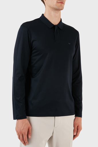 Emporio Armani Pamuklu Uzun Kollu Regular Fit Erkek Polo Yaka Sweat 6R1FA7 1JUVZ 09B3 LACİVERT - 3