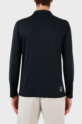 Emporio Armani Pamuklu Uzun Kollu Regular Fit Erkek Polo Yaka Sweat 6R1FA7 1JUVZ 09B3 LACİVERT - 5
