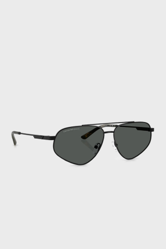 Emporio Armani Polikarbon Oval Güneş Erkek Gözlük 0EA2156 300187 59 Mat Siyah-Koyu Gri - 2