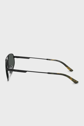 Emporio Armani Polikarbon Oval Güneş Erkek Gözlük 0EA2156 300187 59 Mat Siyah-Koyu Gri - 7