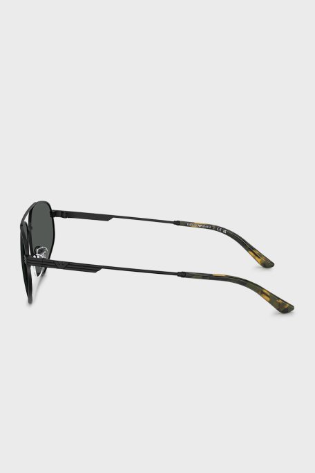 Emporio Armani Polikarbon Oval Güneş Erkek Gözlük 0EA2156 300187 59 Mat Siyah-Koyu Gri - 7