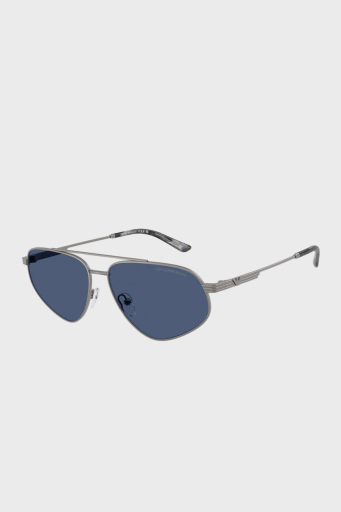 Emporio Armani Polikarbon Oval Güneş Erkek Gözlük 0EA2156 300380 59 Mat Tunç Gri-Koyu Mavi - 2
