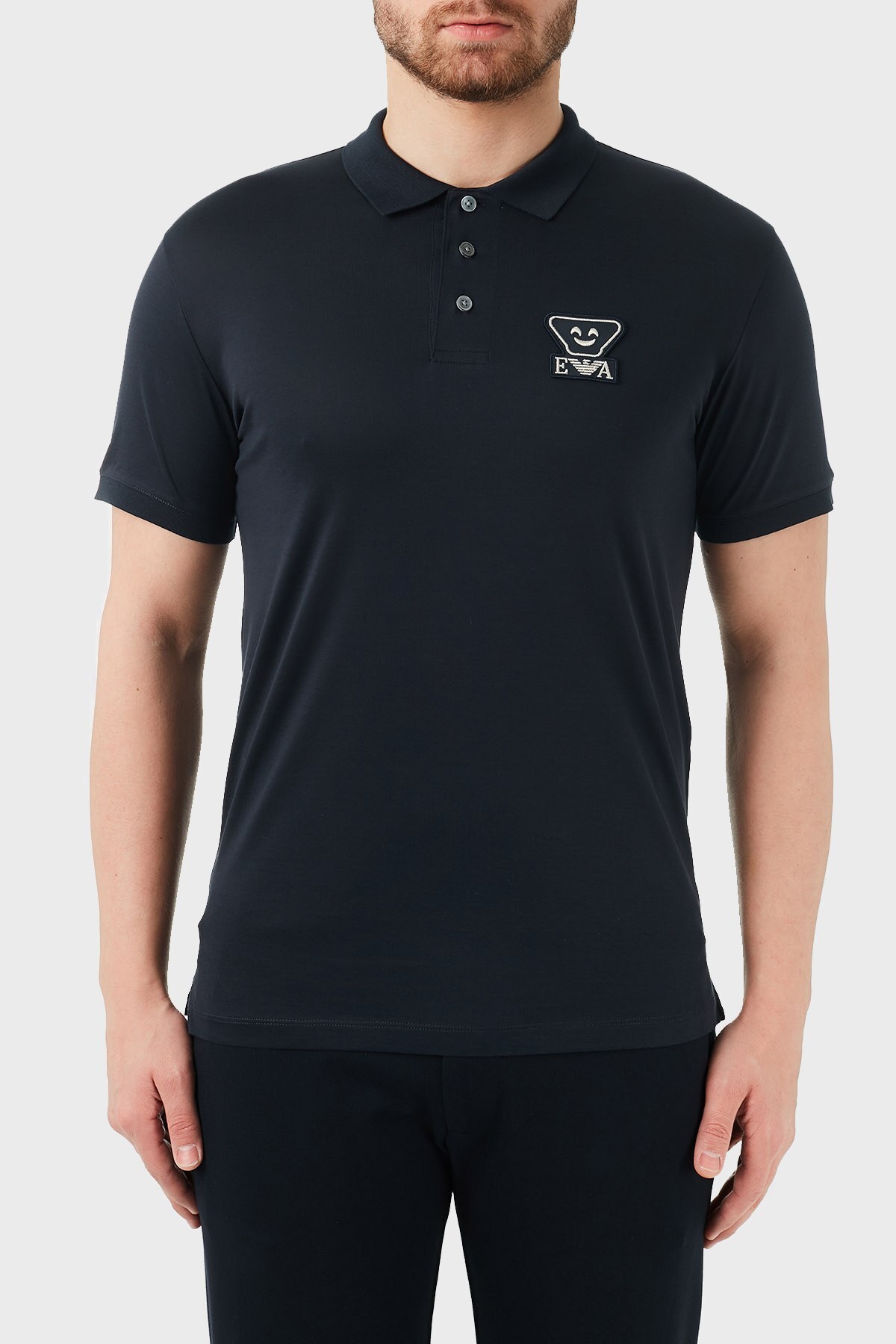 Emporio Armani Regular Fit % 100 Pamuk Düğmeli T Shirt Erkek Polo 3K1FCQ 1JTUZ 0920 LACİVERT