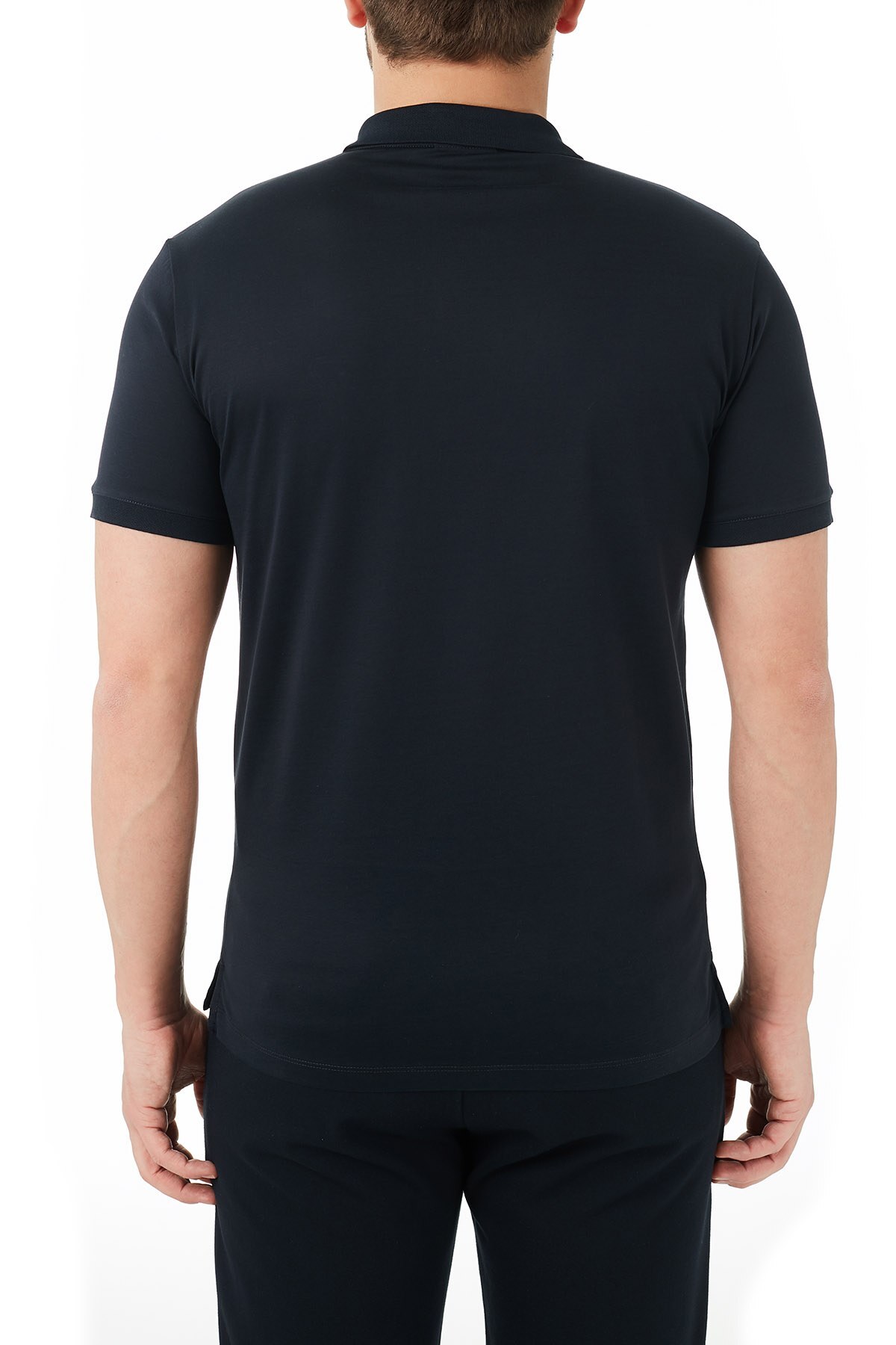 Emporio Armani Regular Fit % 100 Pamuk Düğmeli T Shirt Erkek Polo 3K1FCQ 1JTUZ 0920 LACİVERT