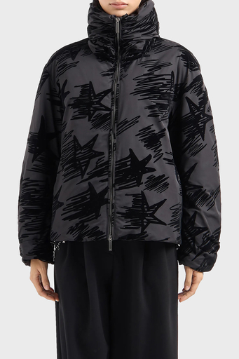Emporio Armani Regular Fit Baskılı Dik Yaka Şişme Bayan Mont 6D2B87 2NFQZ 0999 SİYAH - 7