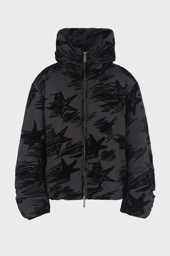 Emporio Armani Regular Fit Baskılı Dik Yaka Şişme Bayan Mont 6D2B87 2NFQZ 0999 SİYAH - 12