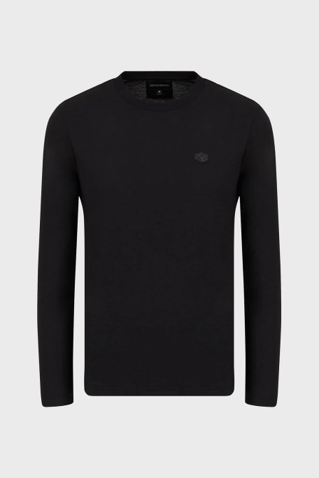 Emporio Armani Regular Fit Bisiklet Yaka Uzun Kollu % 100 Pamuk Erkek T Shirt 8N1TR1 1JRGZ 0999 SİYAH - 5