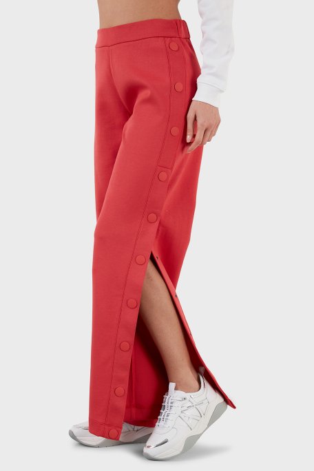 Emporio Armani Regular Fit Elastik Bel Bantlı Kapanabilir Yırtmaçlı Bayan Pantolon 3L2P6C 2JYWZ 0319 KIRMIZI - 3