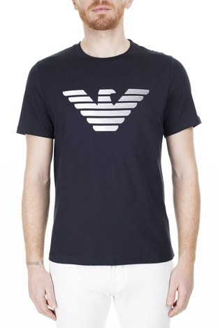 Emporio Armani - Emporio Armani Regular Fit Erkek T Shirt 3H1TD0 1J30Z 0922 LACİVERT
