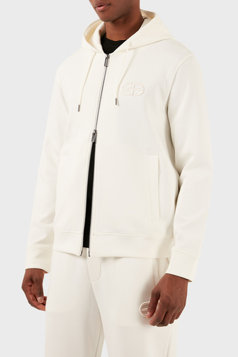 Emporio Armani Regular Fit Fermuarlı Kapüşonlu Erkek Sweat 8N1ML6 1JHSZ 0101 BEYAZ - 2