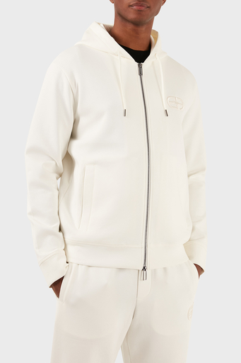 Emporio Armani Regular Fit Fermuarlı Kapüşonlu Erkek Sweat 8N1ML6 1JHSZ 0101 BEYAZ - 6