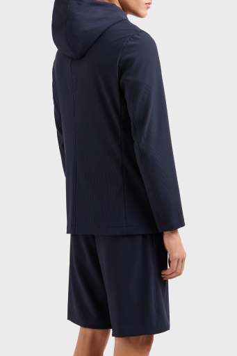 Emporio Armani Regular Fit Kapüşonlu Çıkarılabilir İç Panelli Erkek Ceket EM001506 AF14076 UB118 LACİVERT - 2