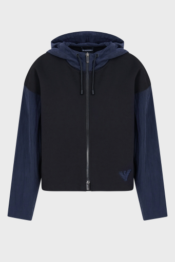 Emporio Armani Regular Fit Kapüşonlu Fermuarlı Bayan Ceket EW001032 AF12911 UC001 SİYAH - 5