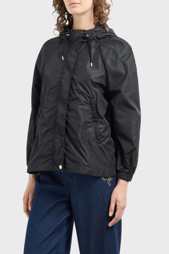 Emporio Armani Regular Fit Kapüşonlu Logolu Bayan Ceket EW001163 AF13339 UC001 SİYAH - 1