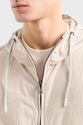 Emporio Armani Regular Fit Kapüşonlu Mevsimlik Erkek Mont 3D1BH4 1NNXZ 06G2 BEJ - 9