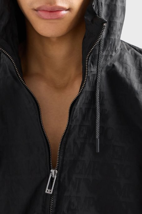 Emporio Armani Regular Fit Kapüşonlu Mevsimlik Erkek Mont 3D1BH4 1NNXZ 0999 SİYAH - 2