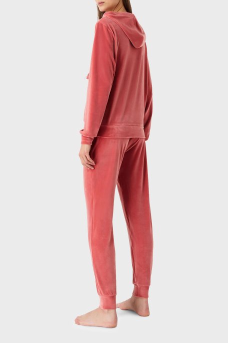 Emporio Armani Regular Fit Kapüşonlu Şönil Bayan Eşofman Takımı 164730 3F260 03051 PEMBE - 2