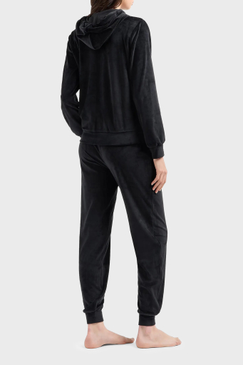 Emporio Armani Regular Fit Kapüşonlu Şönil Bayan Eşofman Takımı 1648894 F2600 0020 SİYAH - 3