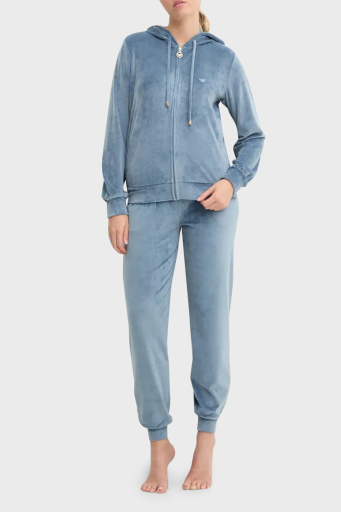 Emporio Armani Regular Fit Kapüşonlu Şönil Bayan Eşofman Takımı 1648894 F2600 3541 MAVİ - 1