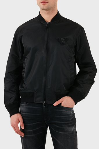 Emporio Armani Regular Fit Kolej Yaka Logolu Bomber Erkek Mont EM001865 AF15344 U8133 SİYAH - 1