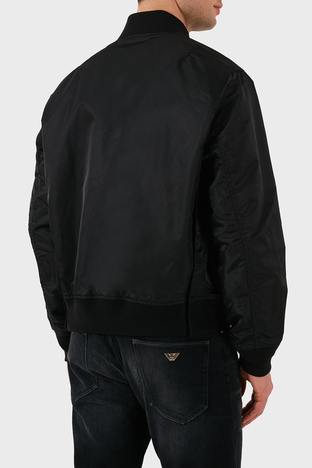 Emporio Armani - Emporio Armani Regular Fit Kolej Yaka Logolu Bomber Erkek Mont EM001865 AF15344 U8133 SİYAH (1)