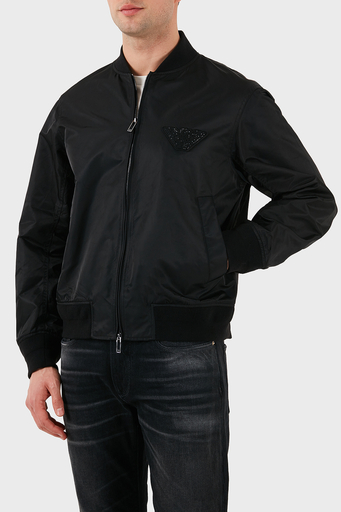 Emporio Armani Regular Fit Kolej Yaka Logolu Bomber Erkek Mont EM001865 AF15344 U8133 SİYAH - 6