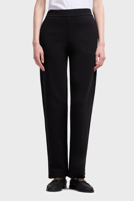 Emporio Armani Regular Fit Lastikli Bel Düz Paça Bayan Pantolon EW000484 AF10002 UC001 SİYAH - 1
