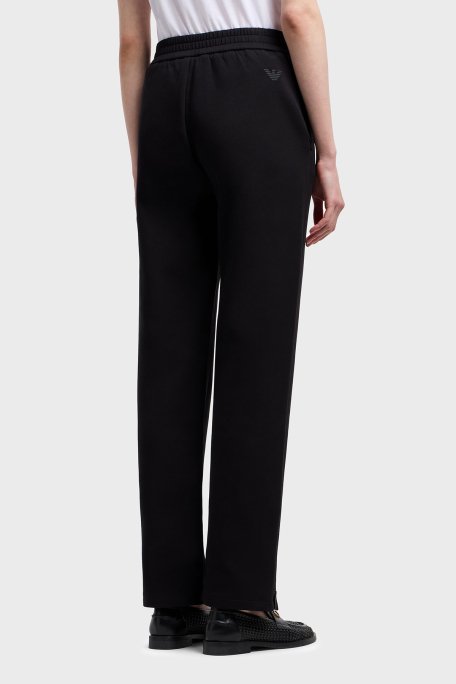 Emporio Armani Regular Fit Lastikli Bel Düz Paça Bayan Pantolon EW000484 AF10002 UC001 SİYAH - 3
