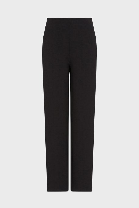Emporio Armani Regular Fit Lastikli Bel Düz Paça Bayan Pantolon EW000484 AF10002 UC001 SİYAH - 5