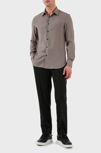 Emporio Armani Regular Fit Logolu Erkek Gömlek EM001537 AF14214 U6107 VİZON - 3