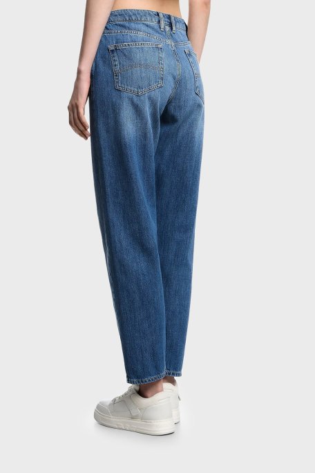 Emporio Armani Regular Fit Normal Bel Daralan Paça Jeans Bayan Kot Pantolon EW001502 AF12676 MB002 LACİVERT - 2