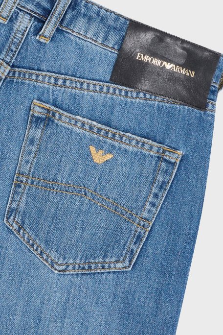 Emporio Armani Regular Fit Normal Bel Daralan Paça Jeans Bayan Kot Pantolon EW001502 AF12676 MB002 LACİVERT - 5