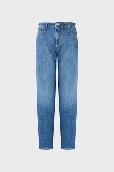 Emporio Armani Regular Fit Normal Bel Daralan Paça Jeans Bayan Kot Pantolon EW001502 AF12676 MB002 LACİVERT - 6