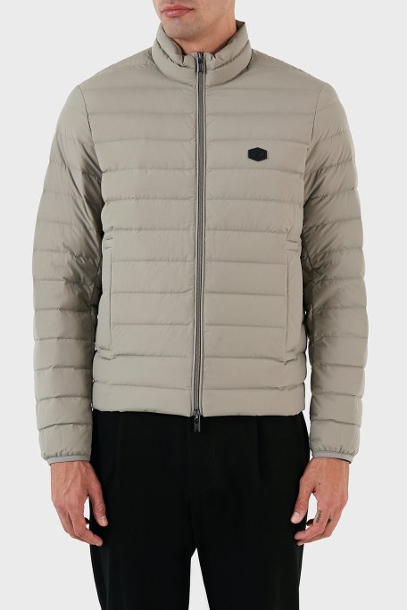 Emporio Armani Regular Fit Ördek Tüyü Dolgulu Dik Yaka Şişme Erkek Mont 8N1BQ2 1NLRZ 0643 GRİ - 1