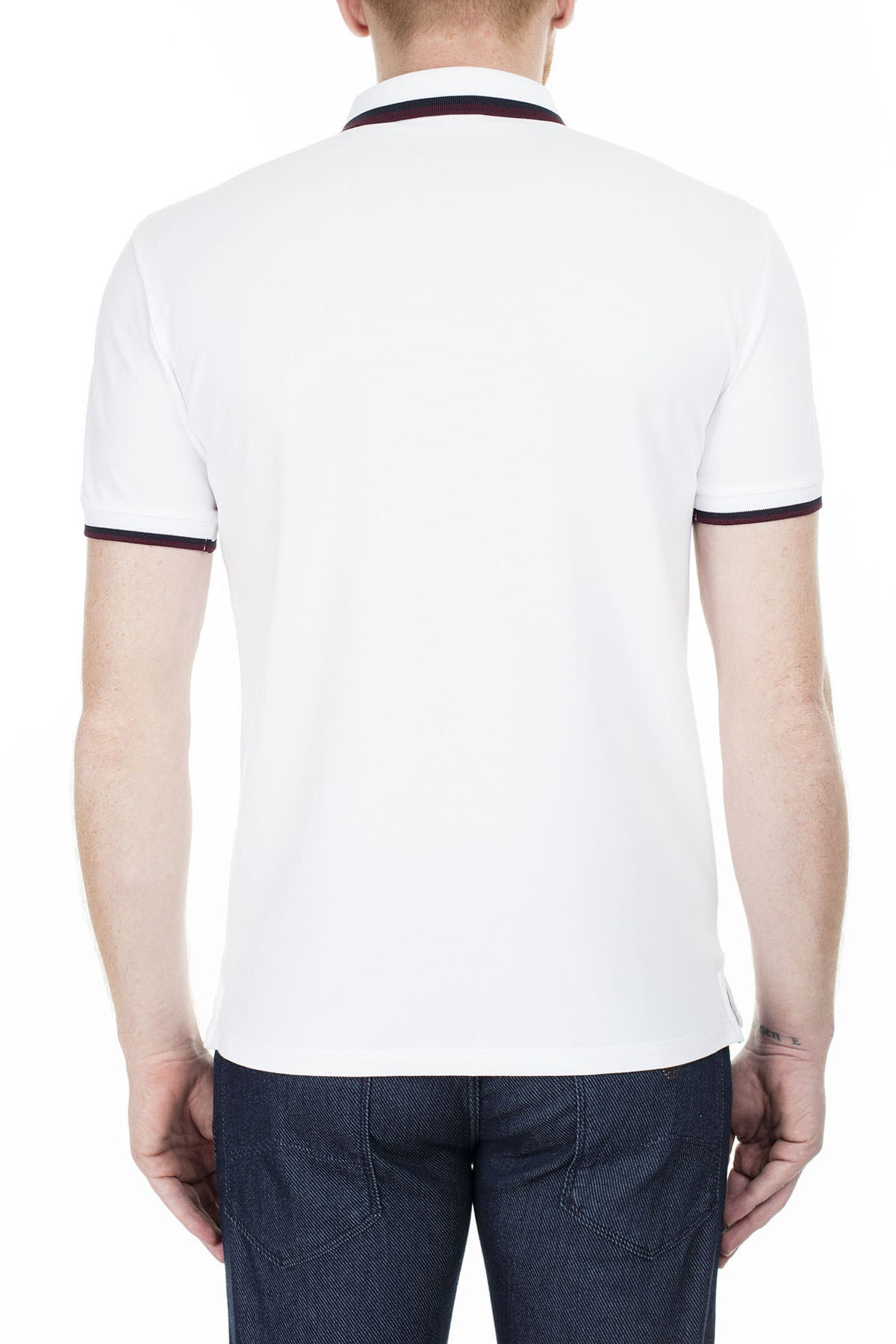 Emporio Armani Regular Fit T Shirt Erkek Polo S 6G1FA5 1J46Z 0100 BEYAZ