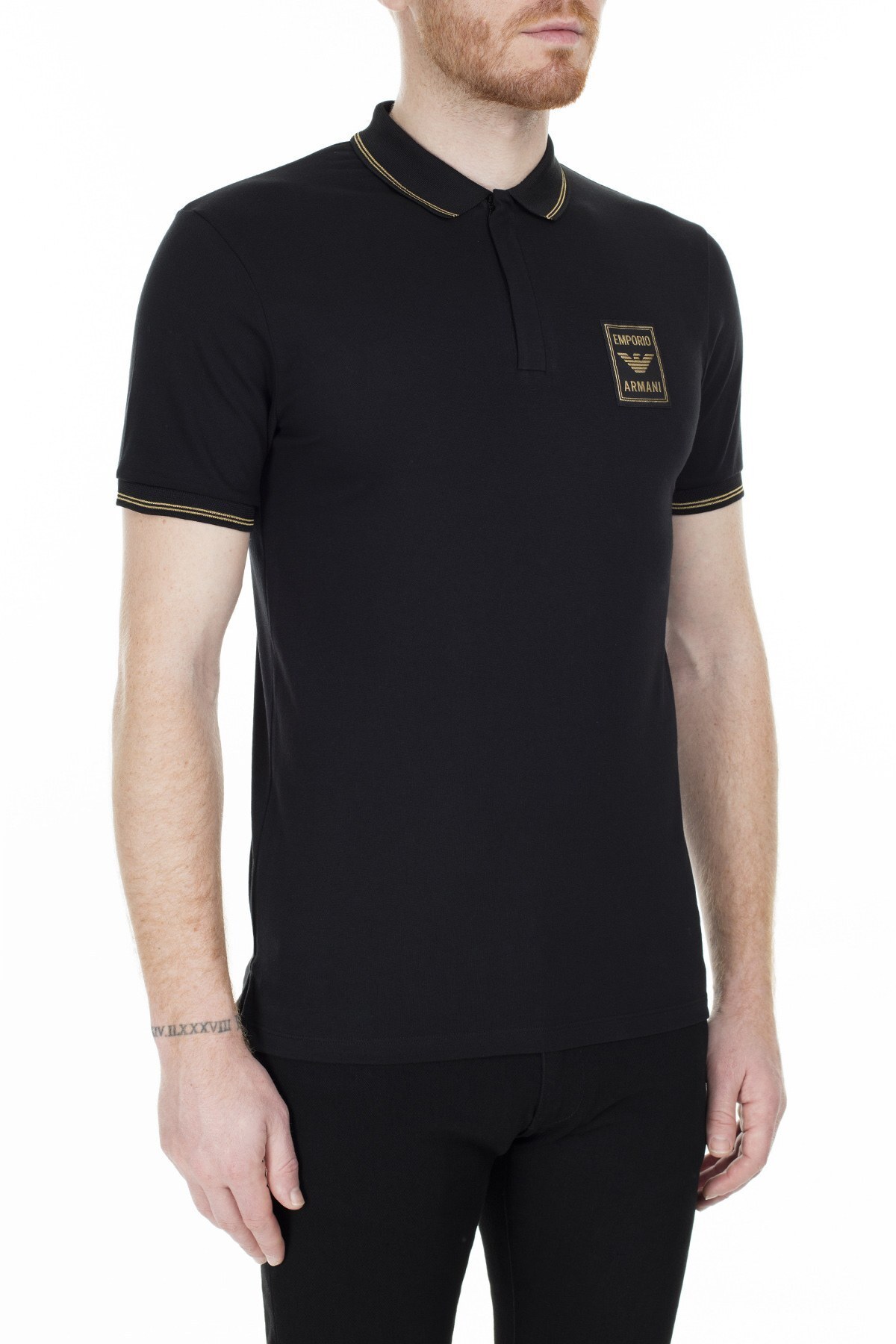 Emporio Armani Regular Fit T Shirt Erkek Polo S 6G1FG0 1J46Z 0999 SİYAH