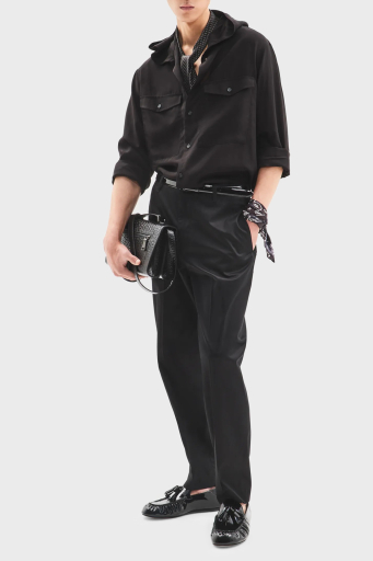 Emporio Armani Relaxed Fit Kapüşonlu Erkek Gömlek 3D1CG5 1NKGZ 0999 SİYAH - 7