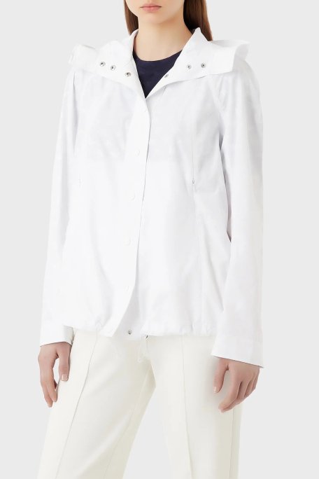 Emporio Armani Relaxed Fit Kapüşonlu Mevsimlik Bayan Mont 3R2B62 2NKZZ F105 BEYAZ - 1