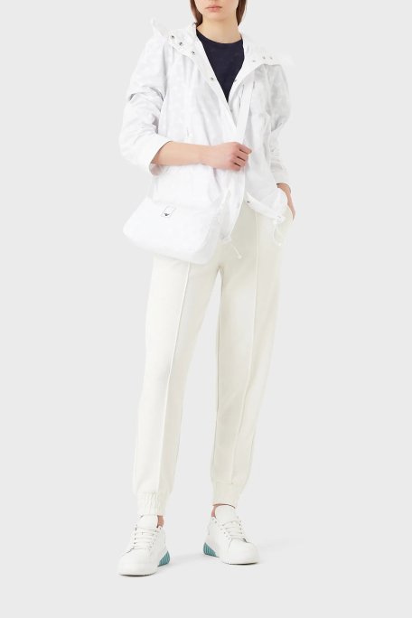 Emporio Armani Relaxed Fit Kapüşonlu Mevsimlik Bayan Mont 3R2B62 2NKZZ F105 BEYAZ - 3