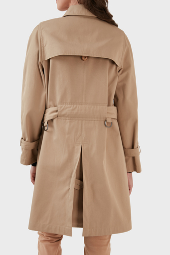 Emporio Armani Relaxed Fit Su İtici Nefes Alabilir Kemerli Yırtmaçlı Bayan Trençkot 3R2L72 2NHYZ 0132 CAMEL - 4