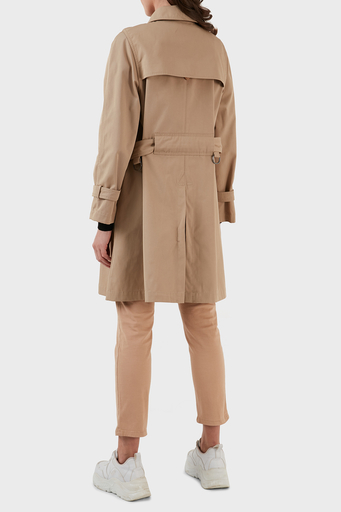 Emporio Armani Relaxed Fit Su İtici Nefes Alabilir Kemerli Yırtmaçlı Bayan Trençkot 3R2L72 2NHYZ 0132 CAMEL - 7