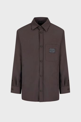 Emporio Armani Relaxed Fit Yama Cepli ve Logo Yamalı Erkek Gömlek Ceket EM001629 AF13770 U8168 SİYAH - 5
