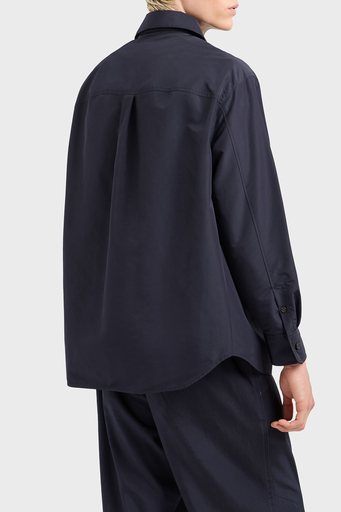 Emporio Armani Relaxed Fit Yama Cepli ve Logo Yamalı Erkek Gömlek Ceket EM001629 AF13770 UB118 LACİVERT - 2