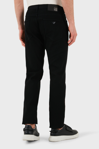 Emporio Armani Slim Fit Düşük Bel Dar Paça Jeans Erkek Kot Pantolon EM000121 AF14867 MC002 SİYAH - 2