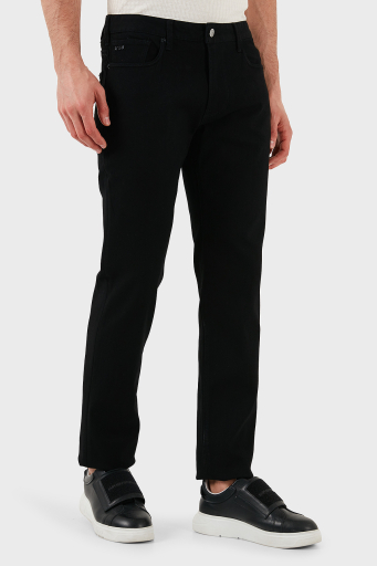 Emporio Armani Slim Fit Düşük Bel Dar Paça Jeans Erkek Kot Pantolon EM000121 AF14867 MC002 SİYAH - 4