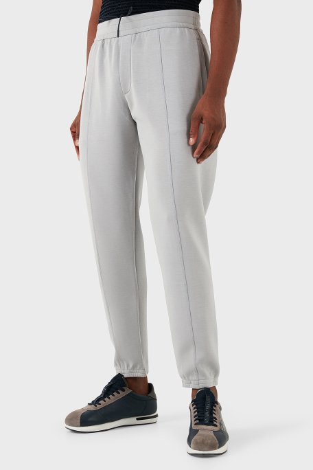 Emporio Armani Slim Fit Normal Bel Dar Paça Jogger Erkek Pantolon EM000315 AF10103 U8062 AÇIK GRİ - 1